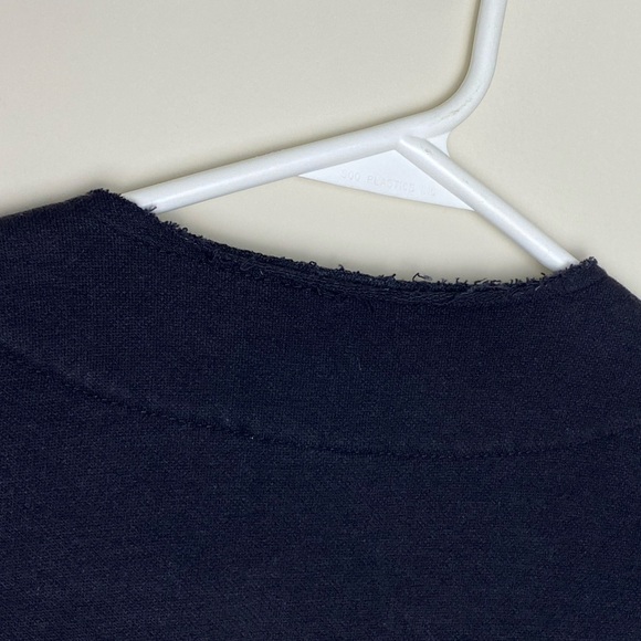 SALE Anthropology Dolan Left Coast Open Front Peplum Blazer Size M Knit Black - Picture 4 of 10